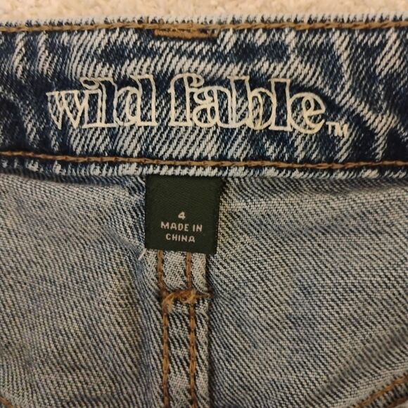 Side Zipper Jeans  Cut Off Fringe Hippie Hipster Boho Women's Size 4 - Picture 10 of 10